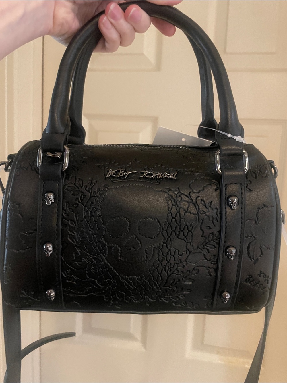 Betsey Johnson Black Skull Crossbody Bag